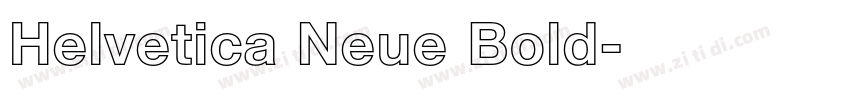 Helvetica Neue Bold字体转换